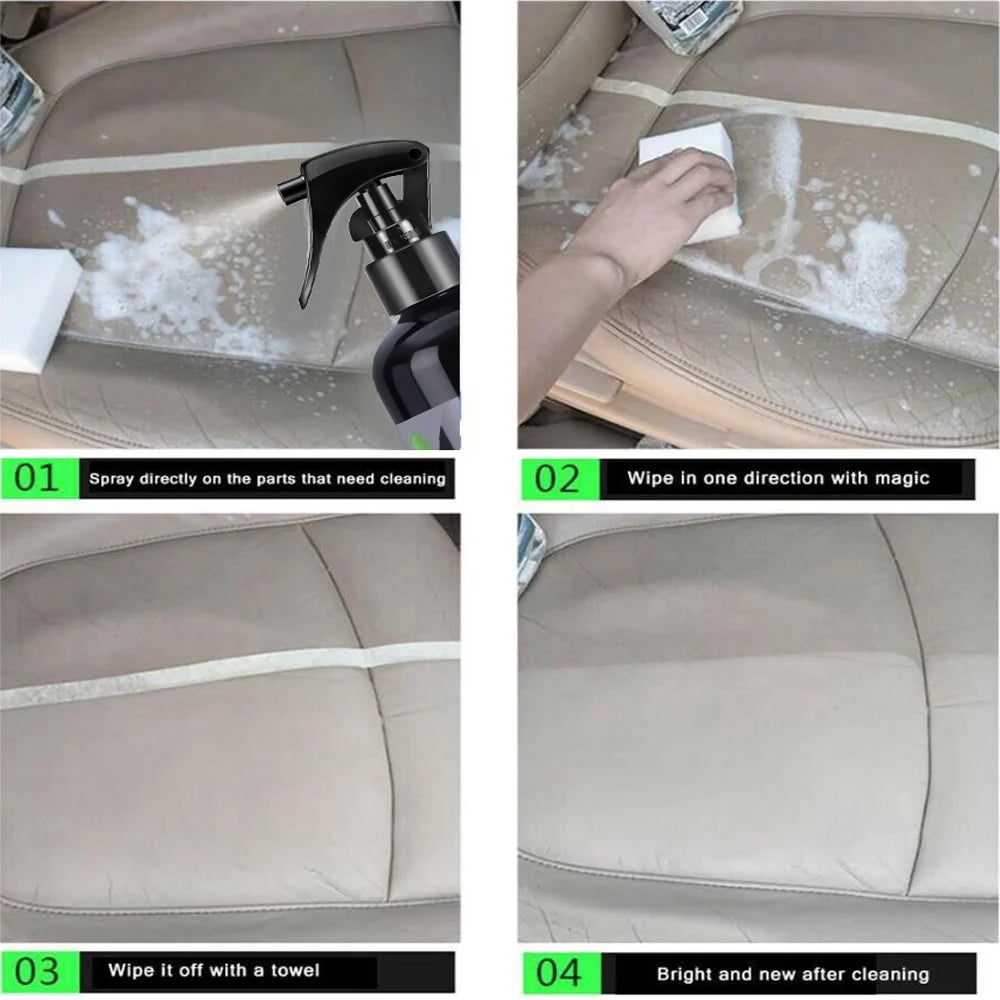 300ML Car Interior Plastic Restorer HGKJ S3 Liquid Leather Seat Spray Restoration Coat Wax Car Care Product Plastics Renovator
