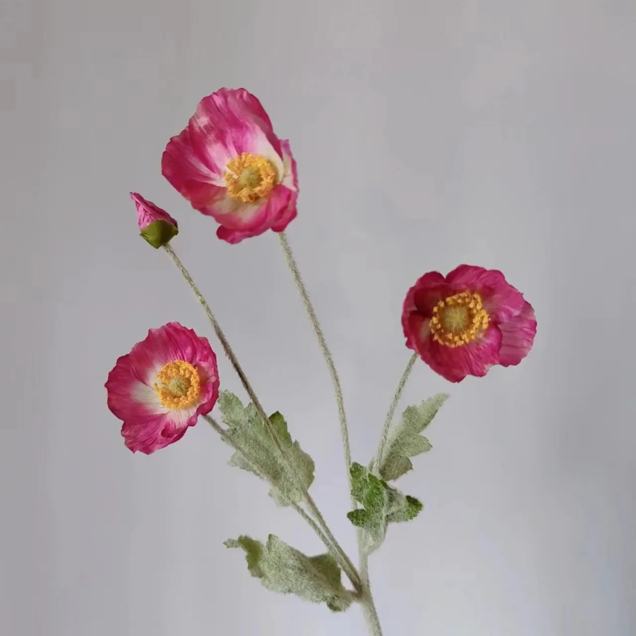 Artificial Silk Poppy Flowers Bouquet