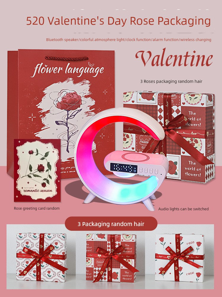 Wireless Charging Atmosphere Speaker Girl Fancy Night Light