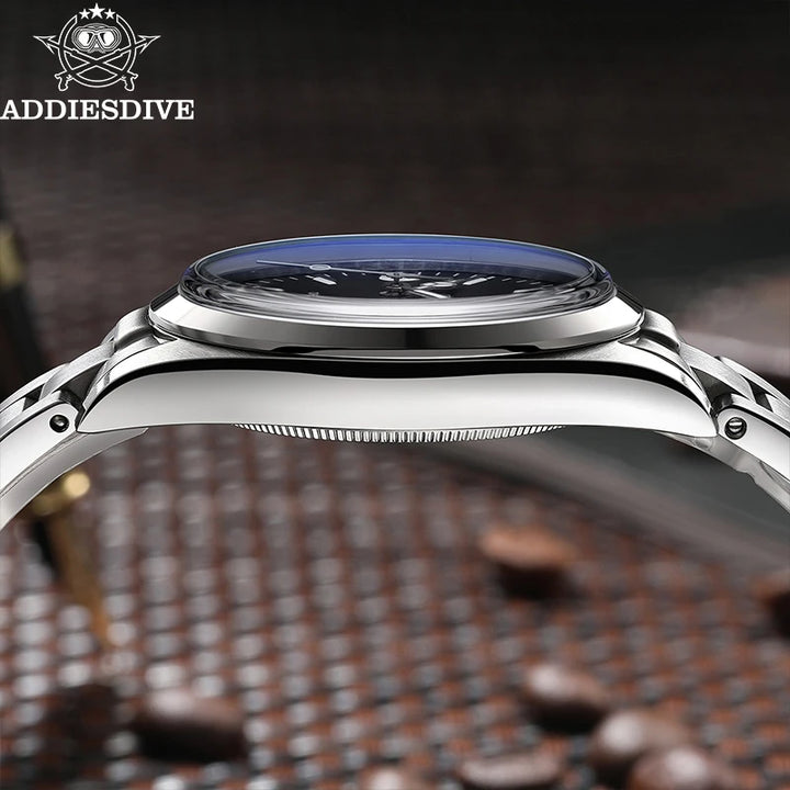 ADDIESDIVE Top Brand Men's Luxury Stainless Steel Wristwatch Sapphire Glass Luminous 100m Waterproof Reloj Hombre Quartz Watches
