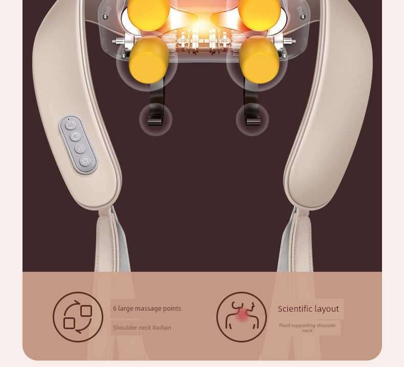 Ox Neck Massager Genuine Goods Back Waist Shoulder Spine Neck Kneading Handy Gadget Trapezius Massage Instrument