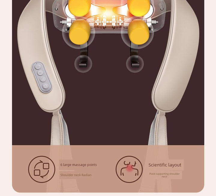 Ox Neck Massager Genuine Goods Back Waist Shoulder Spine Neck Kneading Handy Gadget Trapezius Massage Instrument