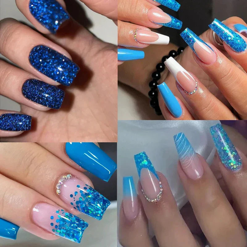 Sparkling Blue Gel Polish Set