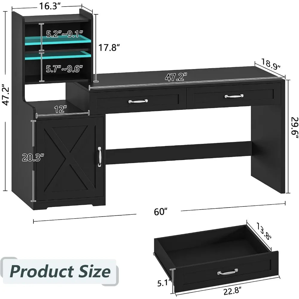 Office Computer Desk with Storage
