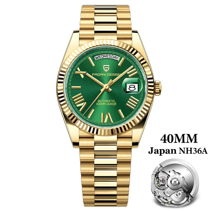 2024 New PAGANI DESIGN Rose Gold DD40 Luxury Automatic Watch Men Mechanical Wrist Watches Men Japan NH36A AR Sapphire crystal