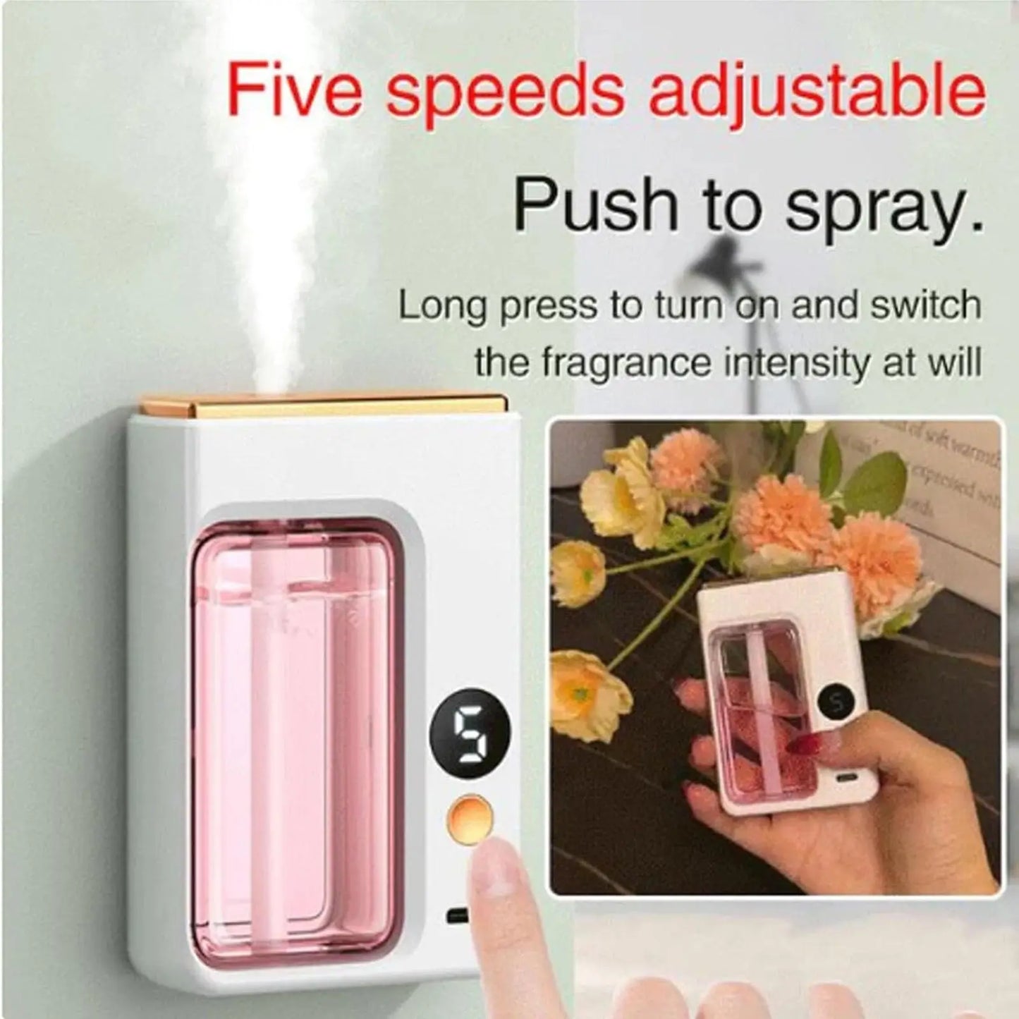 50ML Automatic Home Fragrance Machine Essential Oil Diffuser Nebulizer Perfume Scent Machine for Kitchen and toilet deodorizatio