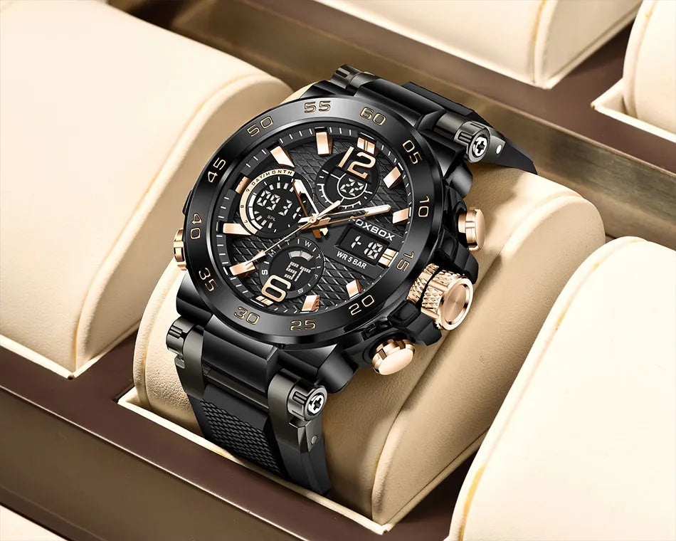 LIGE Luxury LED Display Men Wristwatches Fashion Luminous Sport Man Watch Waterproof Calendar Quartz Watch Mens Montres Hommes