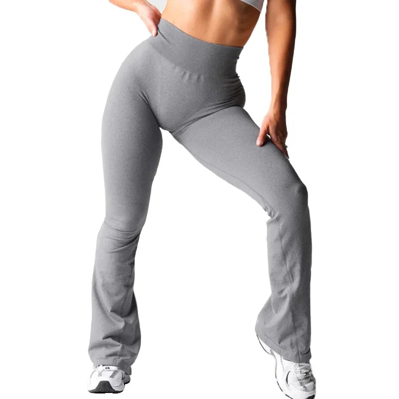 New Black Effortless Flare Leggings Women Soft Workout Tights Fitness Outfits Yoga Pants Gym Wear Spandex Leggings