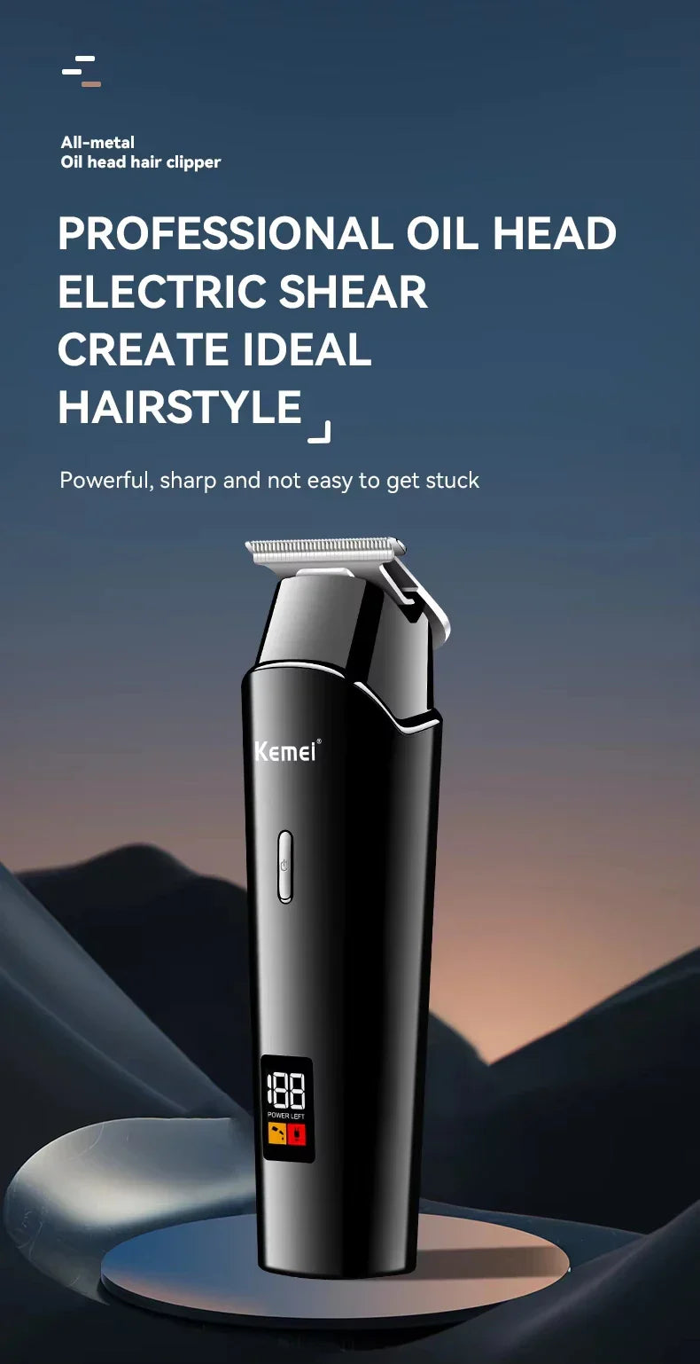 Kemei KM-2290 KM-1113 KM-2026 professional Electric hair clipper kit Men's Shaver Cordless Barber Hair Trimmer USB beard Razor