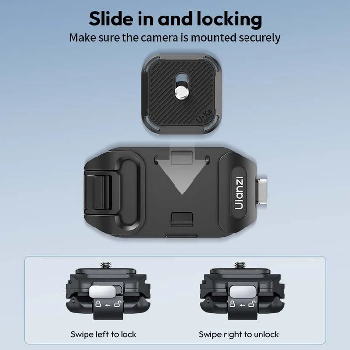 Ulanzi UKA07 Backpack Camera Clip Mount Strap Clamp Kit Universal Quick Release Plate For Arca Swiss F38 DSLR Sony Nikon Camera