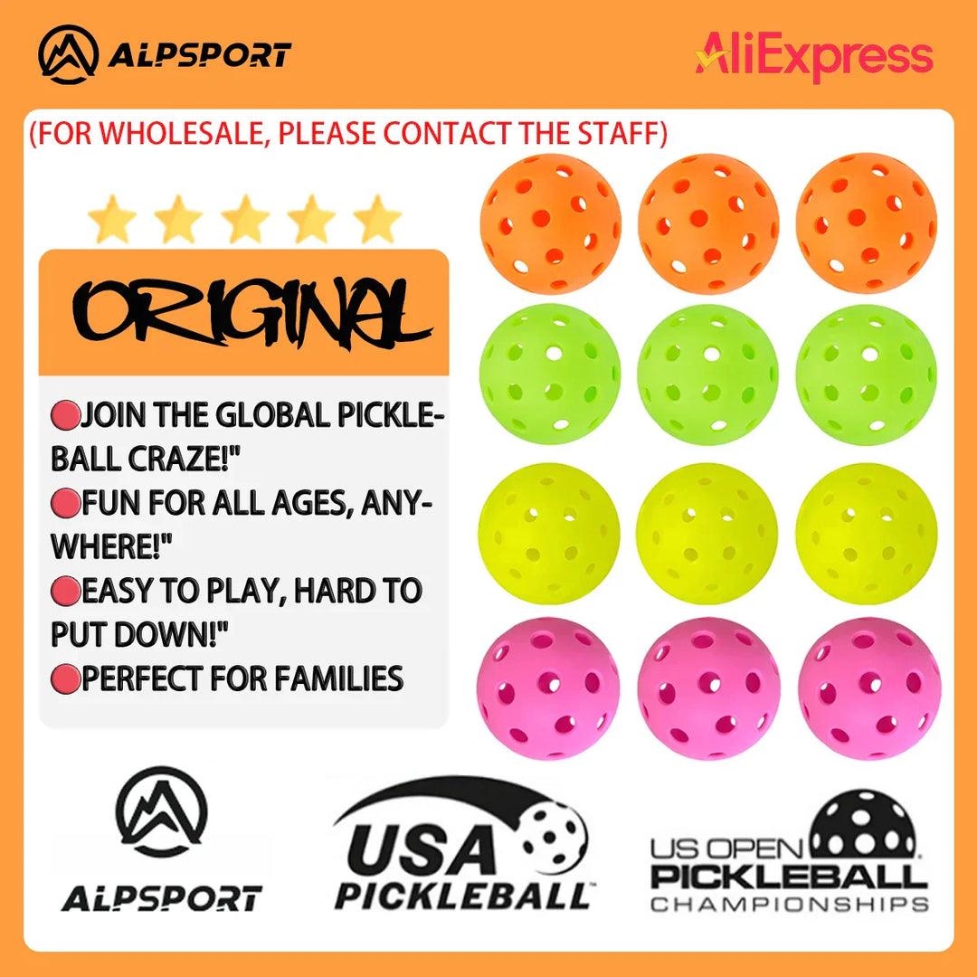 ALP Outdoor Durable Pickleballs – 74mm