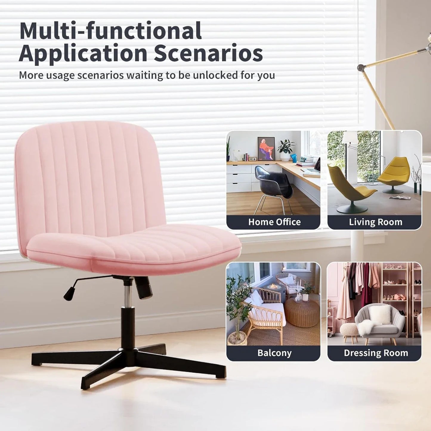 Office Chair with Wide Cushion & Rocker