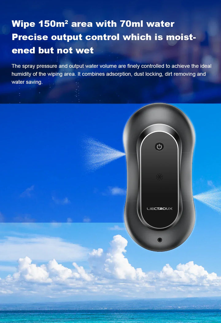 Window Cleaning Robot Liectroux YW810,Dual Water Spray,Smart Memory, Laser Sensor,Home Glass Floor Wall Robot Window Cleaner