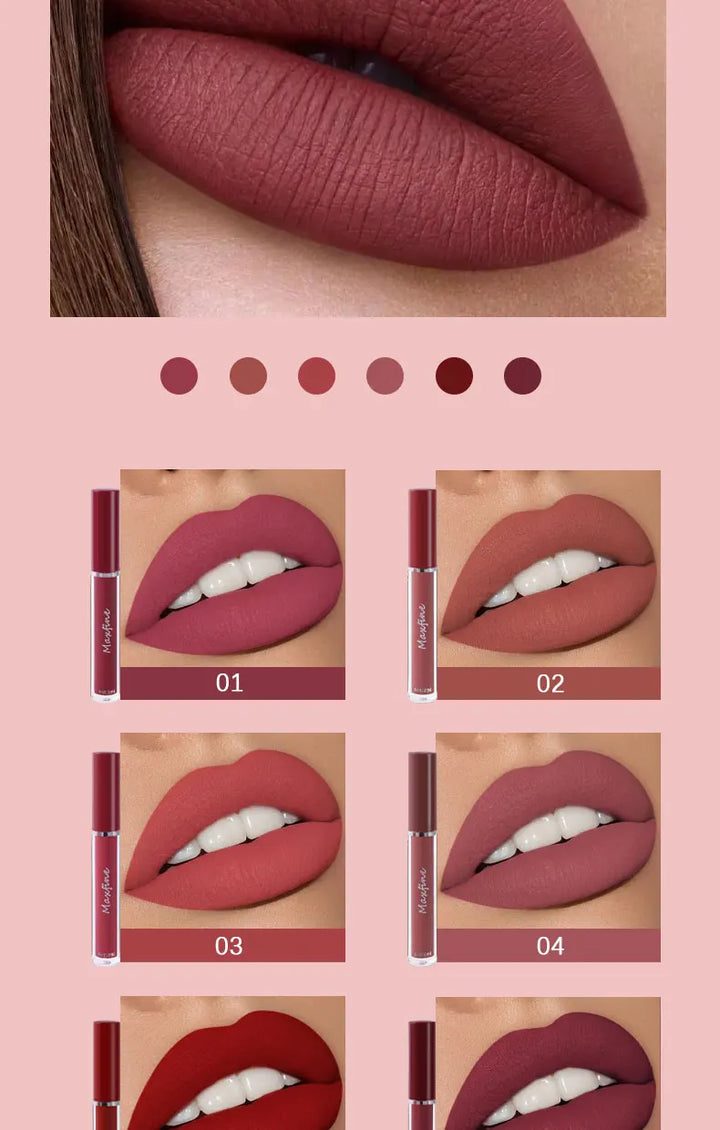 6-Color Waterproof Lip Gloss Set