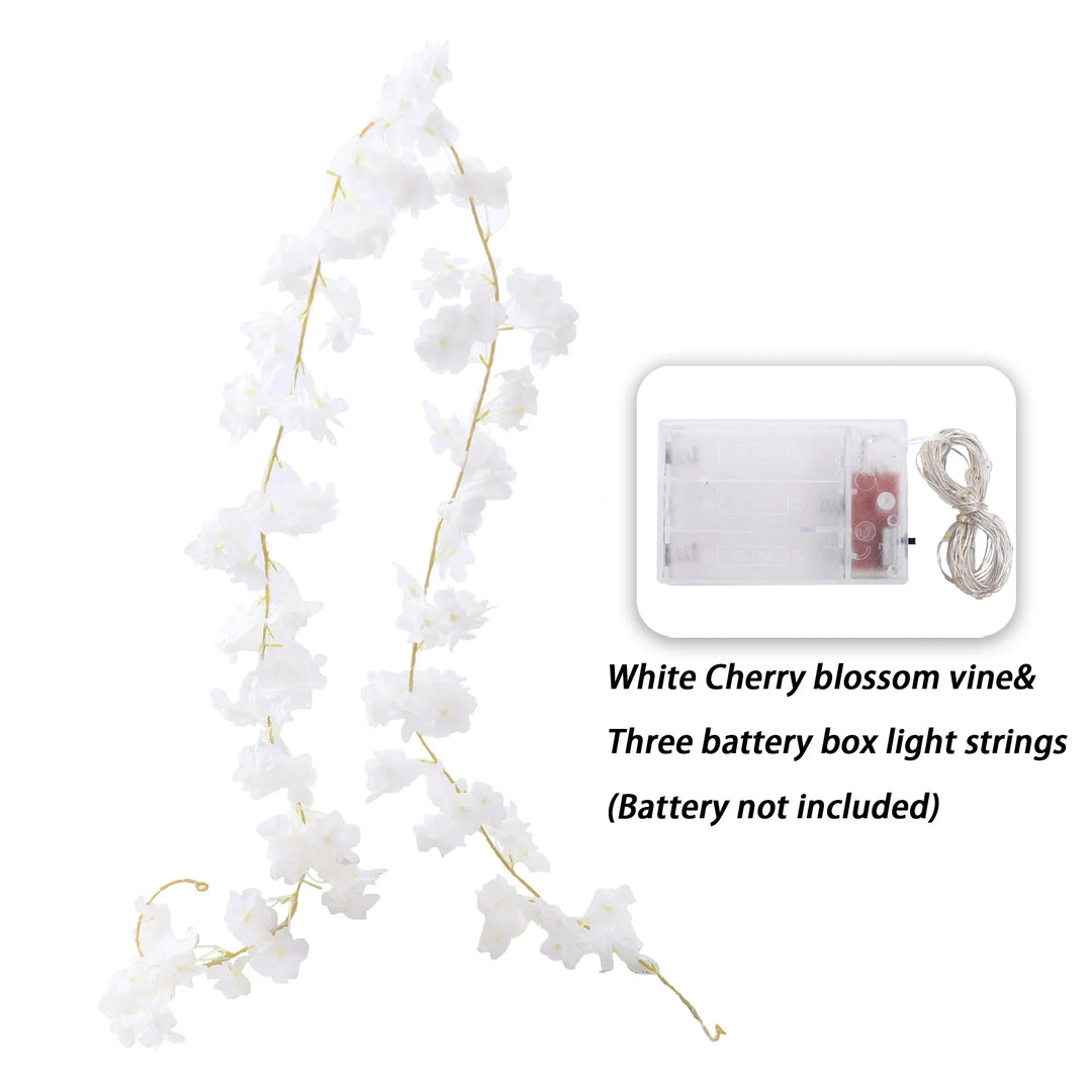 Kahaul Artificial Cherry Blossom Vine Décor
