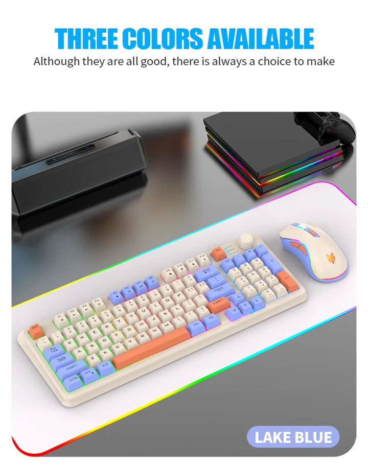 K820 USB Wired Game Keyboard Mouse Set Illuminated Desktop/Laptop Home Office Female Male Keyboard