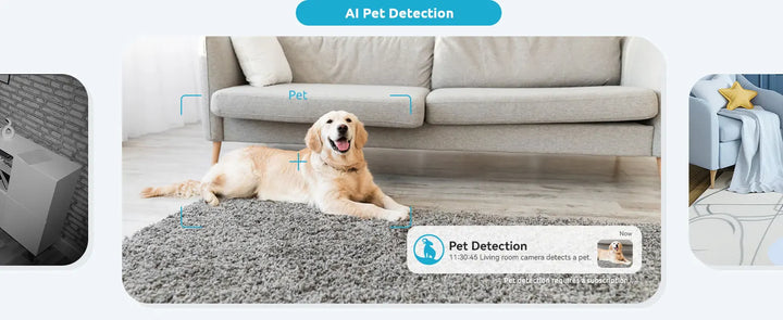 Blurams 5/2.4 GHz Baby Camera Indoor,2K Pet Dog Security Camera with Phone App w/AI Motion Detection,2-Way Talk, Night Vision