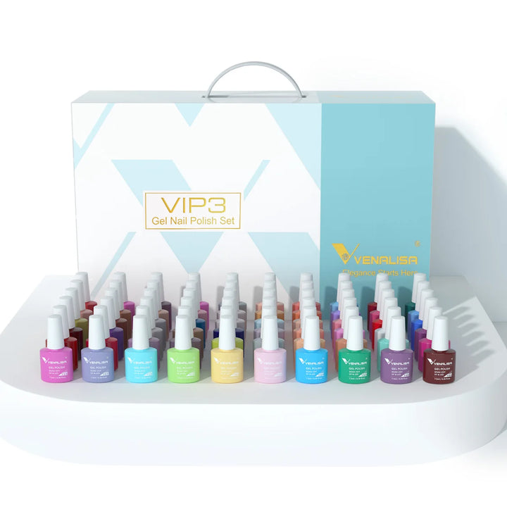 Venalisa VIP Kit 36/60 Colors Nail Gel Polish Set Fast Delivery Soak Off UV LED Base Coat Topcoat Color Book Nail Manicure Gel