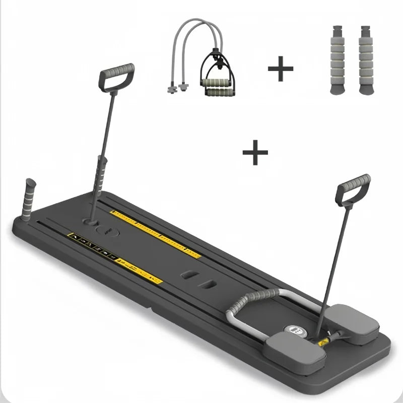 2024 Home Fitness Multifunctional 5-in-1 Pilates Skateboard Foldable Pilates Reformer Board Home