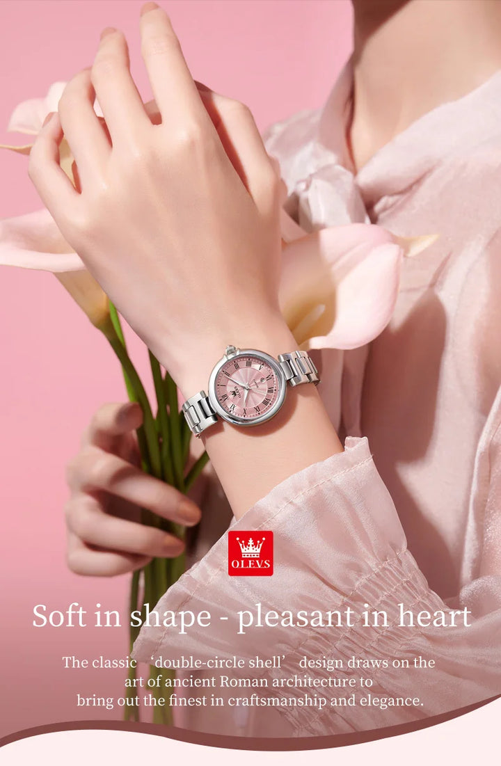 OLEVS 5608 Luxury Brand Women's Watch Classic Fashion Waterproof Luminous Calendar Watch Elegant Quartz Women Watch Reloj Hombre