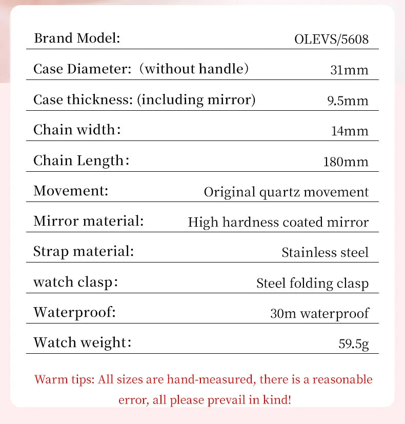 OLEVS 5608 Luxury Brand Women's Watch Classic Fashion Waterproof Luminous Calendar Watch Elegant Quartz Women Watch Reloj Hombre