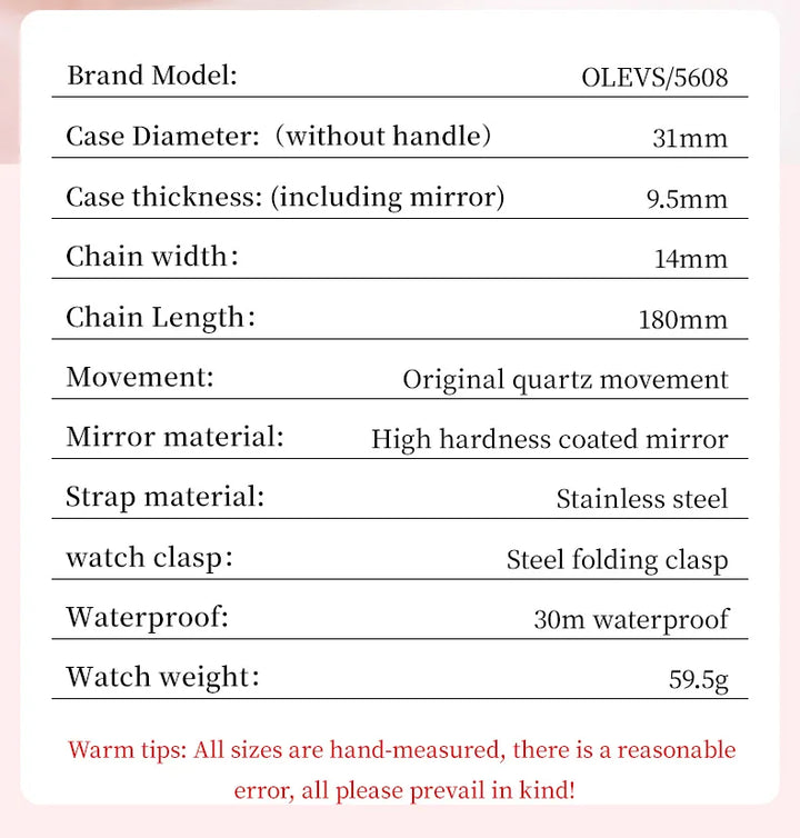 OLEVS 5608 Luxury Brand Women's Watch Classic Fashion Waterproof Luminous Calendar Watch Elegant Quartz Women Watch Reloj Hombre