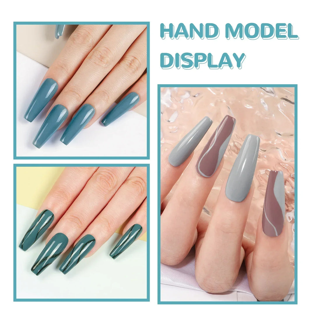 COSCELIA 6Pcs Glitter Gel Nail Set