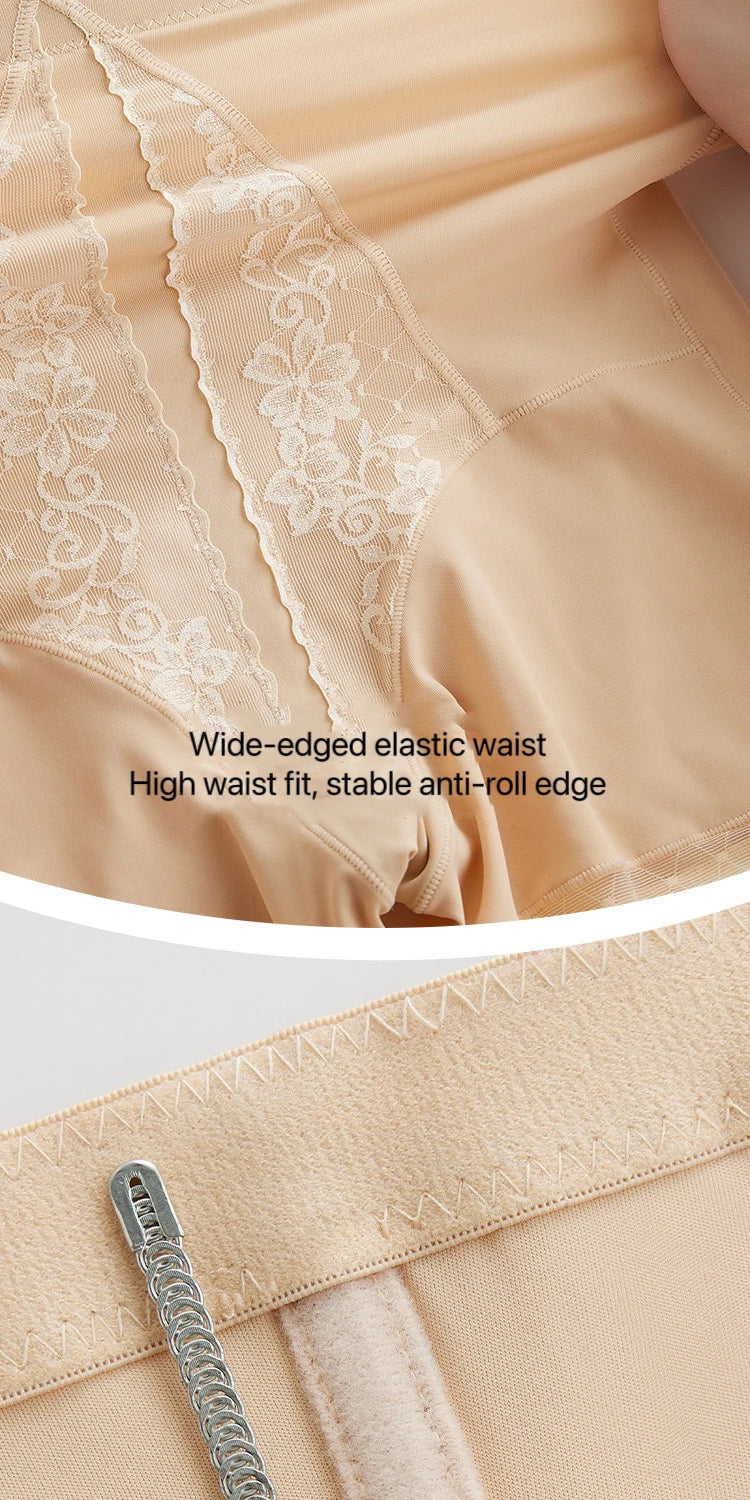 1pcs Women Belly Shaping Brief Mid Waist Lifting Hip Pants Slimming Panties Women Shaper Underwear Breathable Lace Safety Panty