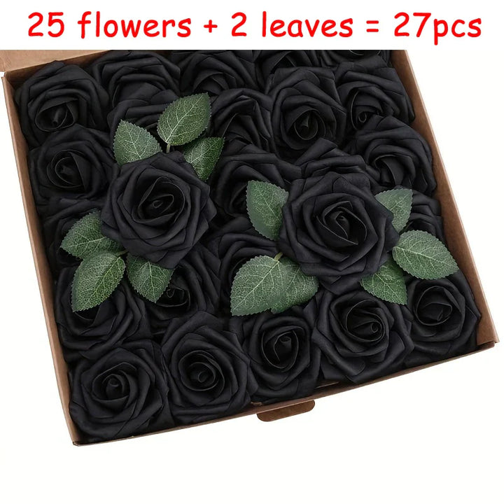 Artificial Roses with Stems