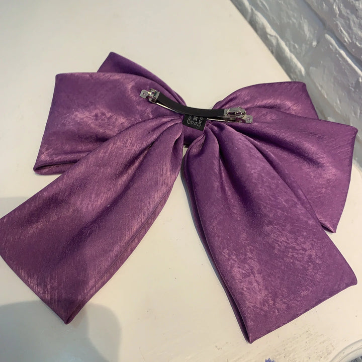 Fashion Pink Big Bow Hairpin Women's Bows Hair Accessories Long Ribbon Hair Clip for Girls Sweets Four-layer Satin Chiffon Bow