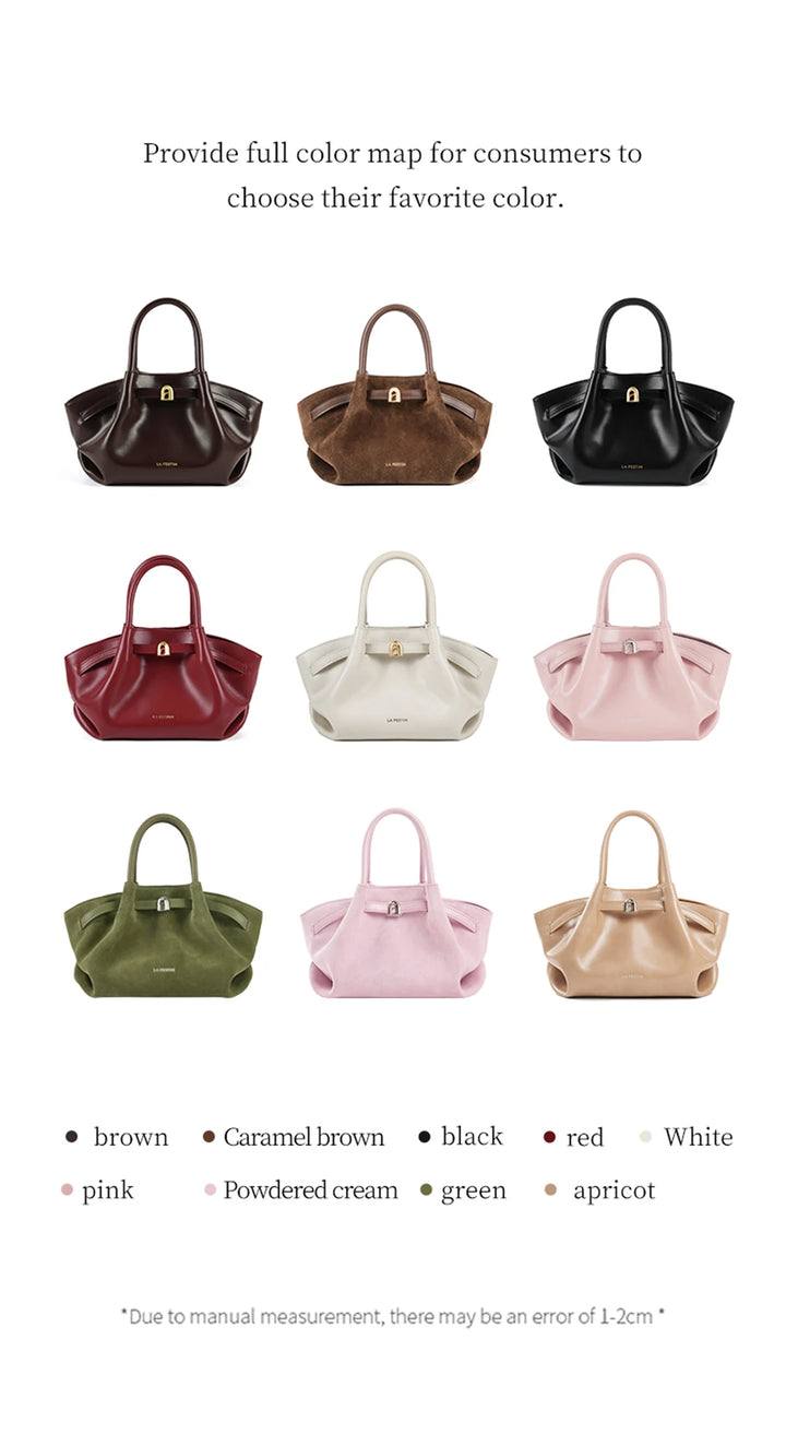 LA FESTIN Leather Bag New Suede Handbag Women's bags Luxury brand Bag Fashion Shoulder Bag Crossbody Bag Bucket Bag small size