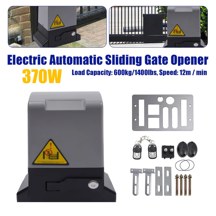 550W/370W/750W 1200KG Sliding Gate Opener Electric Automatic Motor Remote Kit Heavy Duty