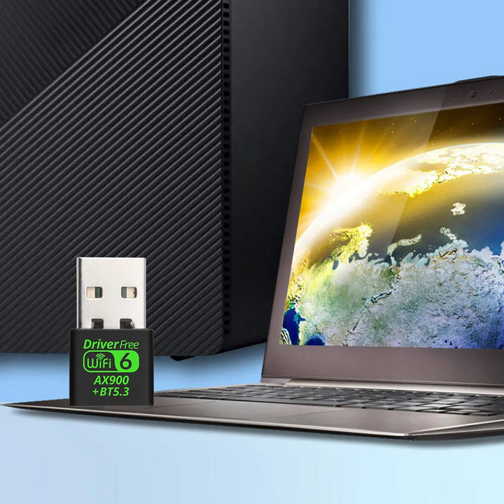 USB WiFi 6 Bluetooth 5.3 Adapter USB WiFi Network Wireless Wlan Receiver Dual Band 2.4/5.8GHz Mini USB WiFi Dongle Driver Free