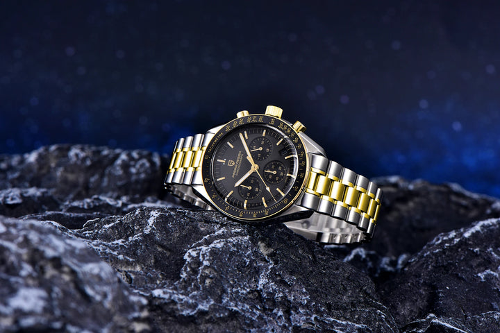 PAGANI DESIGN 2025 Silver Gold Moon Luxury Quartz Watches Men Sport Chronograph Sapphire Crystal Stainless steel Watch For Men