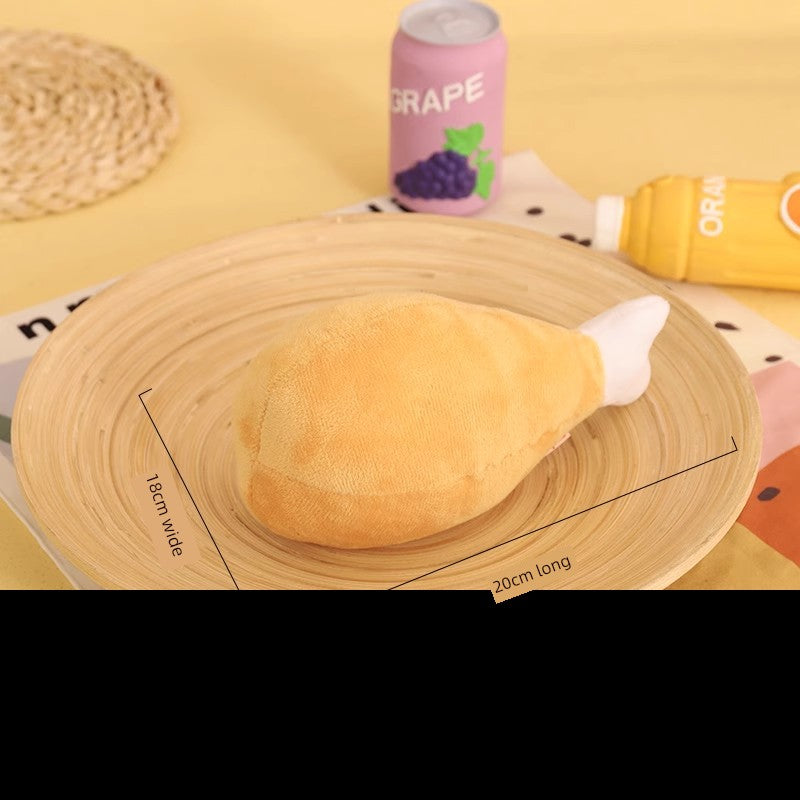 Large Dog Self-Hi Corgi Consumes Small Yellow Duck Dogs