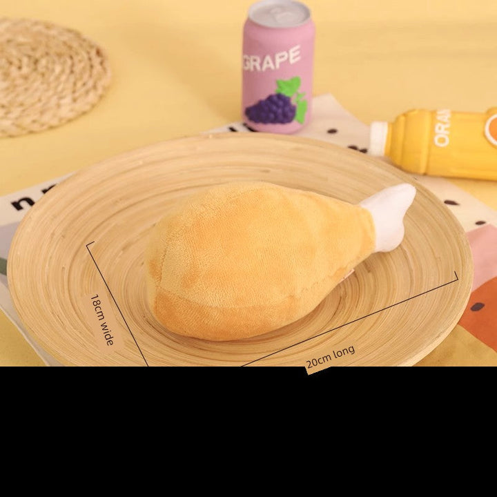 Large Dog Self-Hi Corgi Consumes Small Yellow Duck Dogs