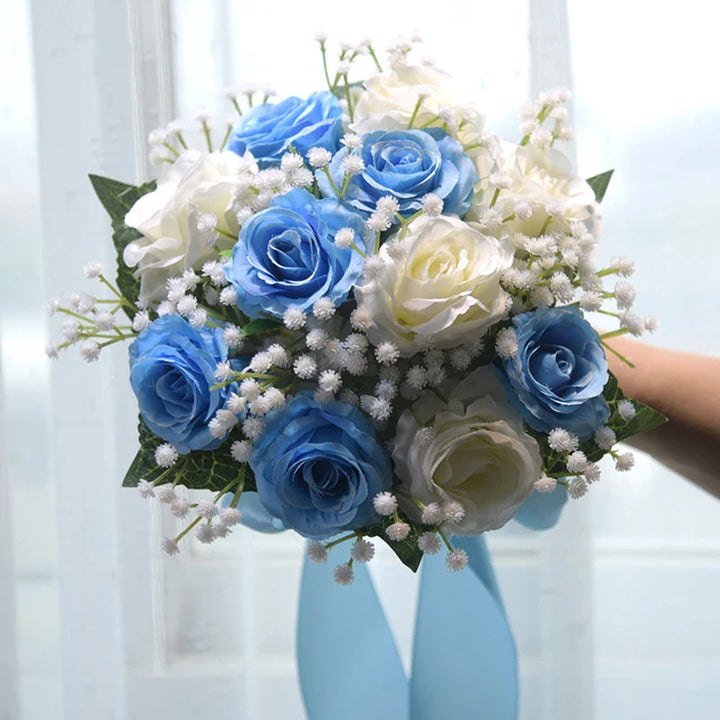 Bridal Bridesmaid Silk Peony Rose Bouquet