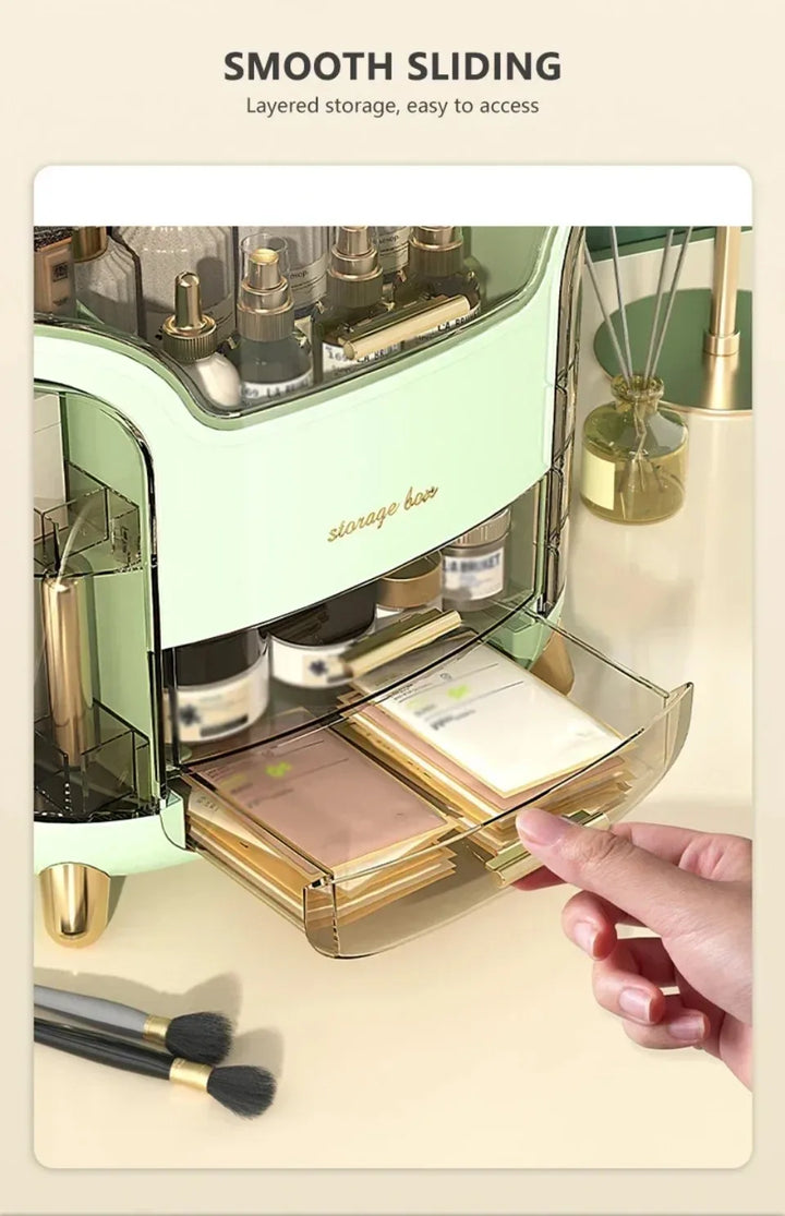 Transparent Desktop Makeup Organizer