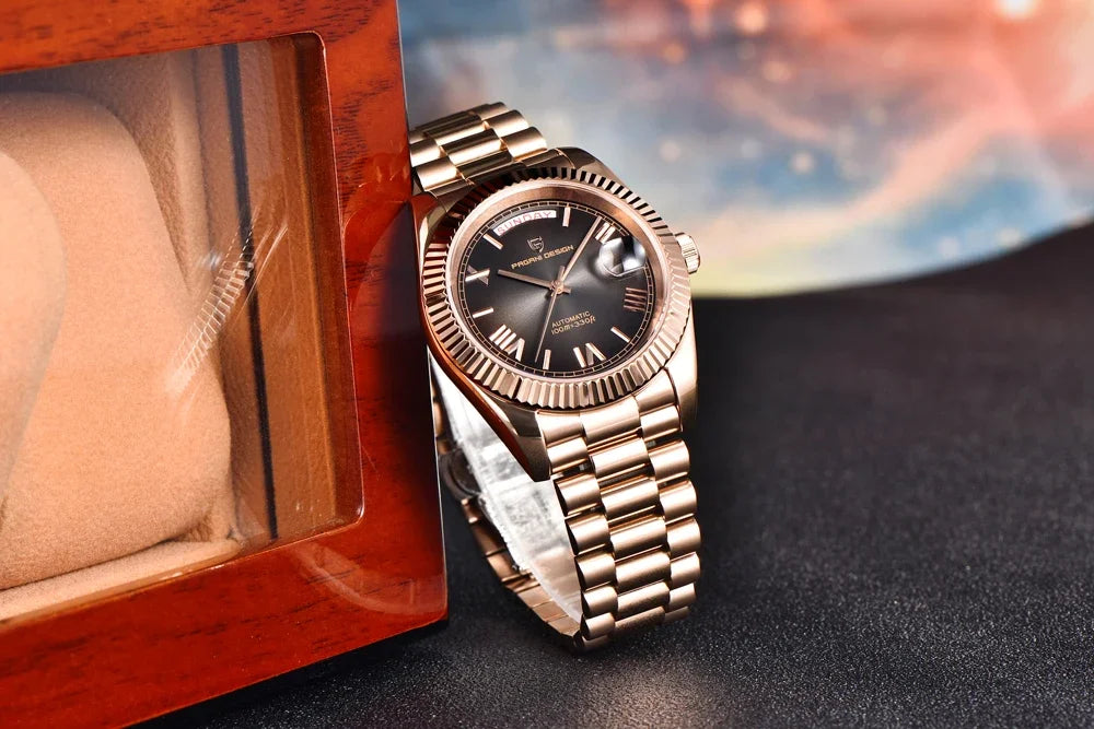 2025 New PAGANI DESIGN DD36 Man Watch Rose Gold Luxury Men Mechanical Watches Sapphire Mirror Automatic Watch For Men Waterproof