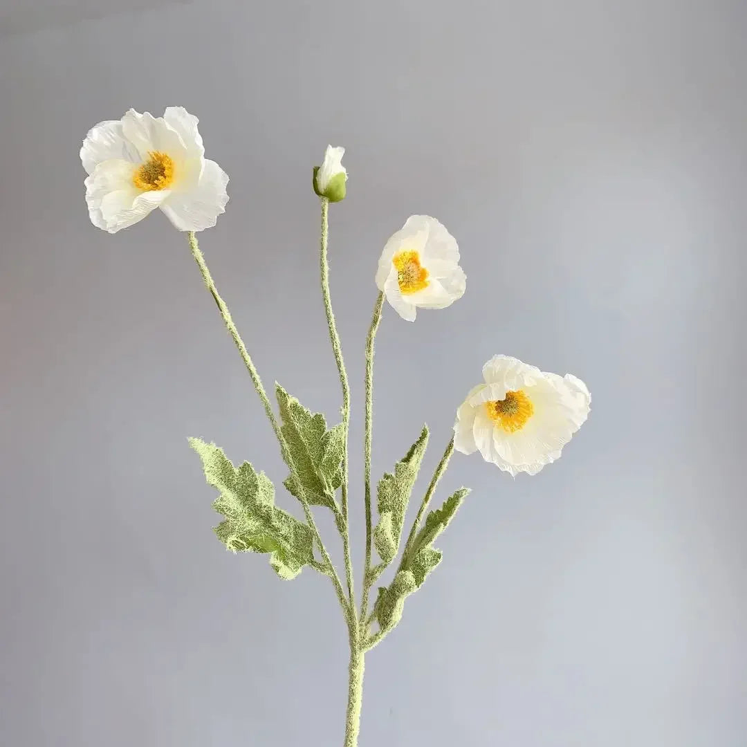 Artificial Silk Poppy Flowers Bouquet