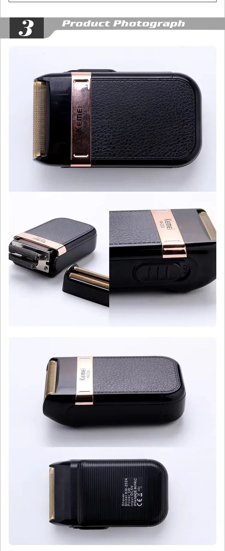 Kemei KM-2628 KM-678 KM-2024 Professional Electric Hair Clippers Beard Clipper Rechargeable Men's Shaver Hair Trimmer Kit Men