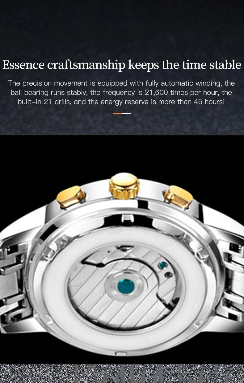 LIGE Fashion Men's Mechanical WristWatches Business Waterproof Tourbillon Watch Men Top Brand Luxury Automatic Watches For Men