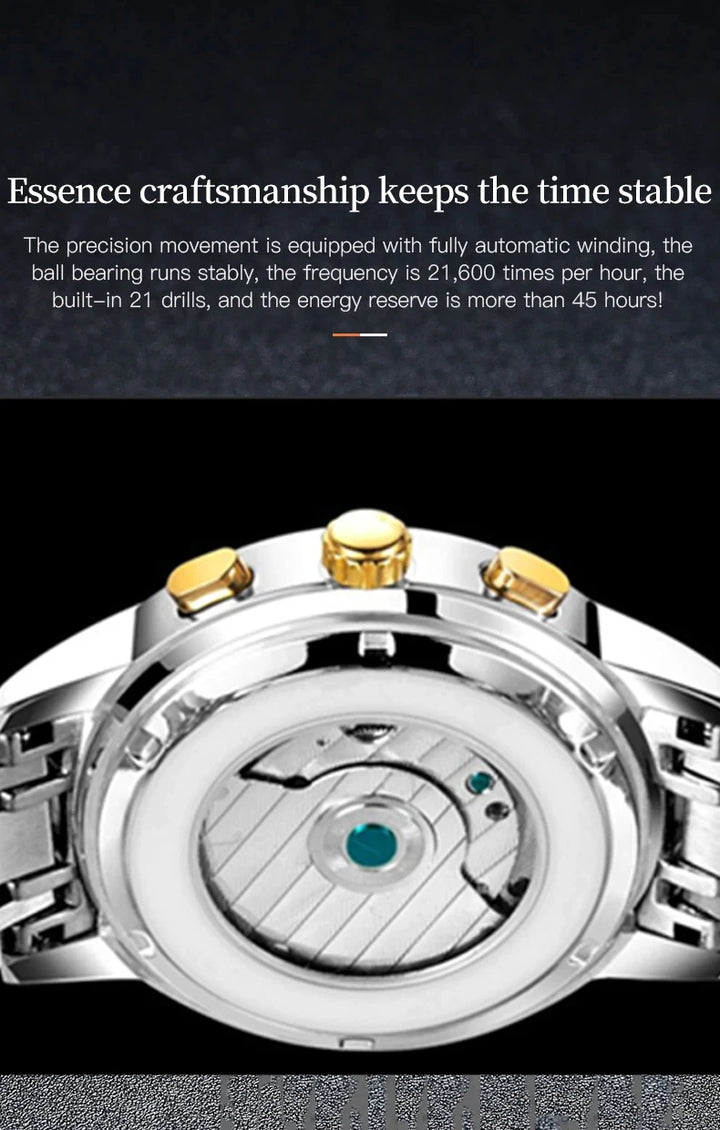 LIGE Fashion Men's Mechanical WristWatches Business Waterproof Tourbillon Watch Men Top Brand Luxury Automatic Watches For Men