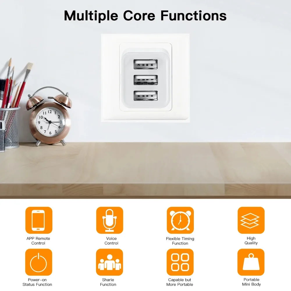 Tuya Smart for Zigbee WiFi Mini 1 2 3 USB Adaptor Switch 5V Micro USB Power Adaptor Smart Life Control Via Alexa Google Home
