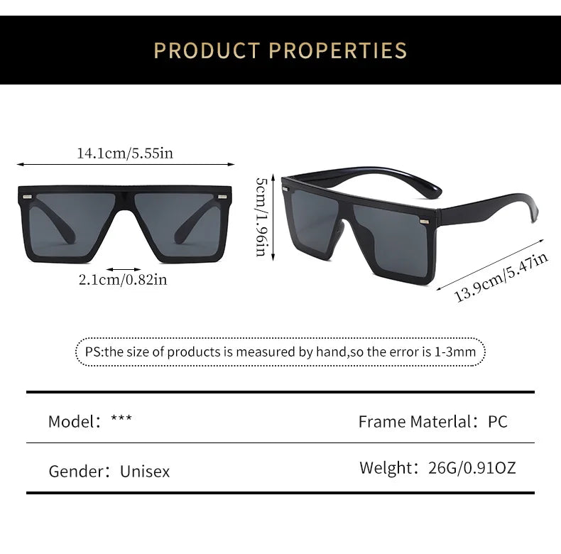 KLASSNUM One Piece Square Sunglasses Men Women Sports Driving Sunglasses Oversized Frame Luxury Brand Disigner 2025 Sun Glasses