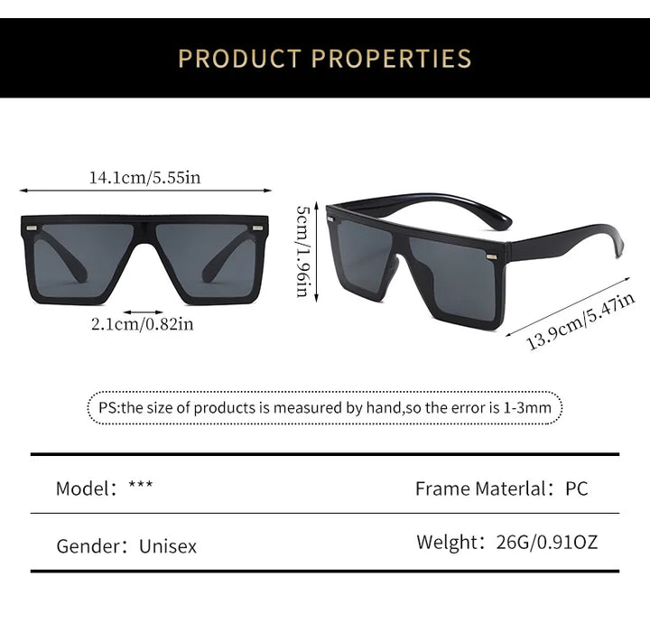 KLASSNUM One Piece Square Sunglasses Men Women Sports Driving Sunglasses Oversized Frame Luxury Brand Disigner 2025 Sun Glasses
