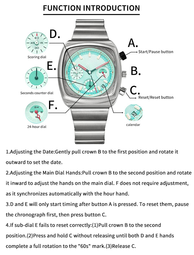 CILOA 2025 Square Watch Men's Fashion Trend Light Luxury Brand Authentic Premium Men's Sports High end Men's Watch