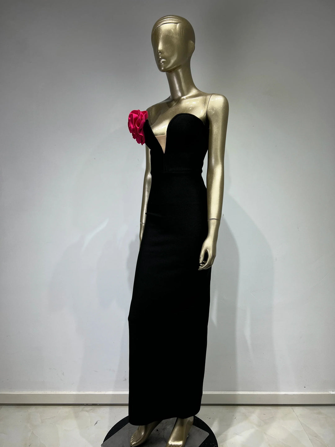 Celebrity Women Summer Sexy Strapless Backless Flower Patchwork Maxi Long Bandage Dress 2024 Elegant Evening Club Party Dress