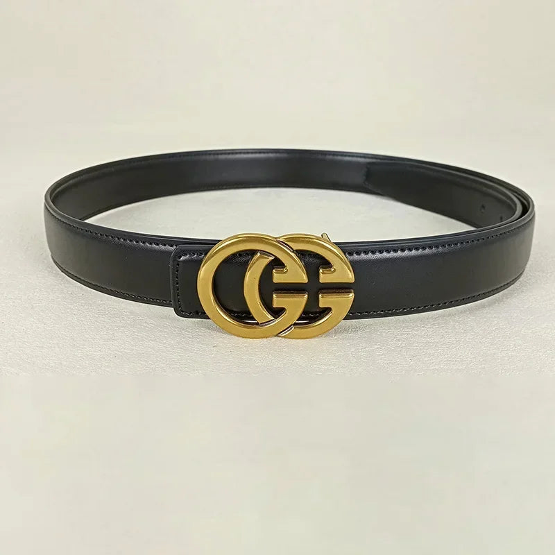 Fashion GG cowhide real leather belt for women luxury desiner Unisex men's belt elegant girdle belt female jeans waistband