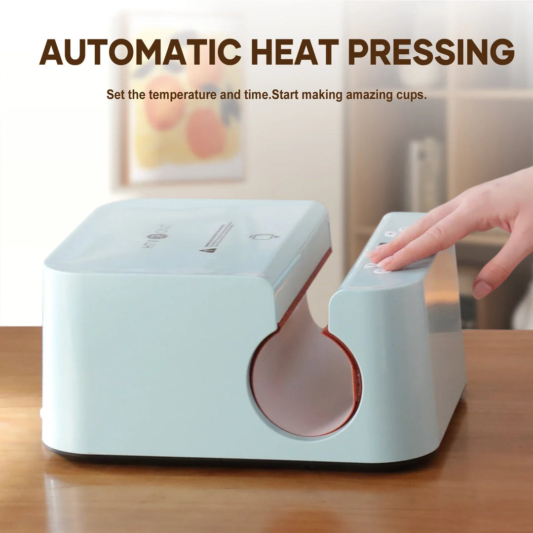 HTVRONT Automatic Mug Heat Press Machine DIY Sublimation Auto Pressure Tumbler Heat Press+11-20 OZ Sublimation Tumblers Cups